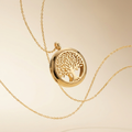 SILLÉ gold fragrance locket necklace